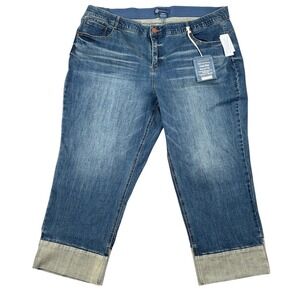 NWT Democracy "AB" Solution High Rise Round Up Blue Denim Jeans Plus Size 24W